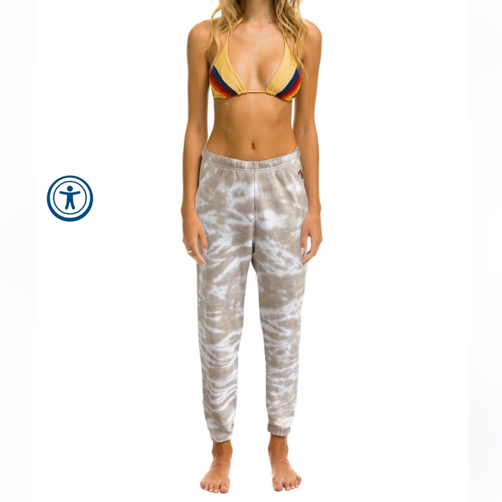 Aviator Nation Hand-Dyed Sweatpants in Sand